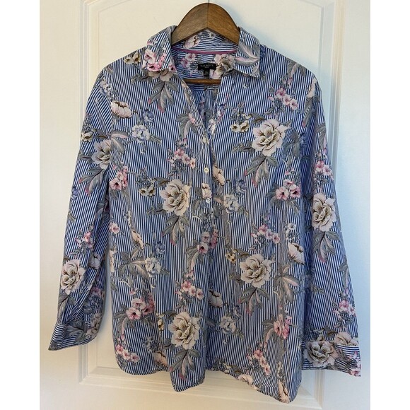 Talbots 3 Shirts LOT Bundle Extra Large 16 Floral Paisley Button Pop Over - Picture 10 of 16